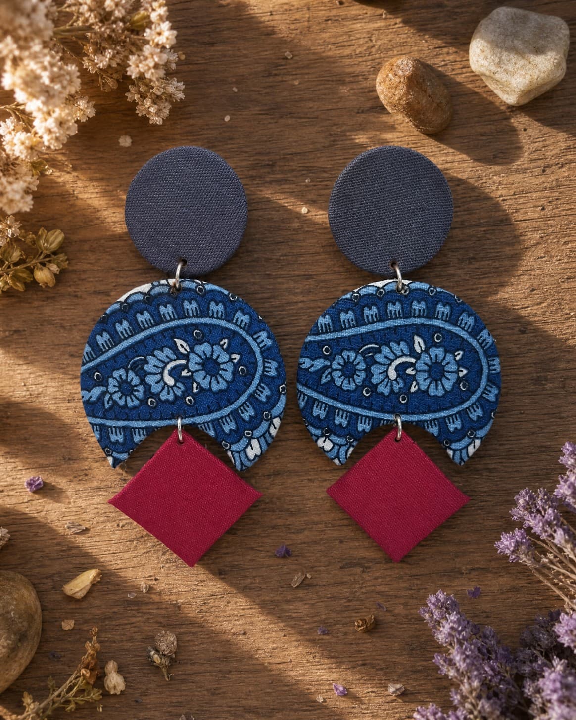Ira Upcycled Handmade Textile Earring