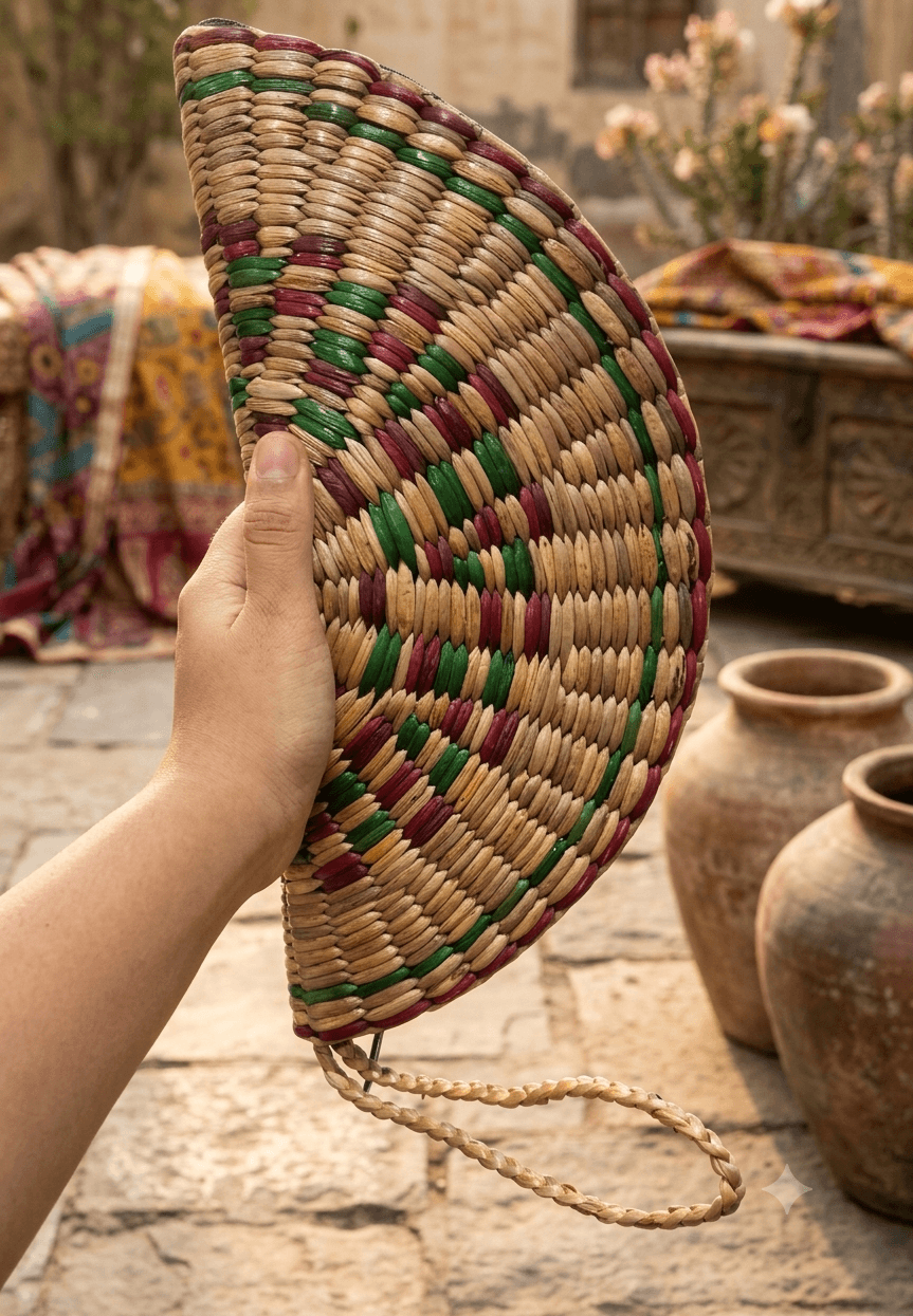 Handwoven Kauna Grass Clutch with Traditional Weaving