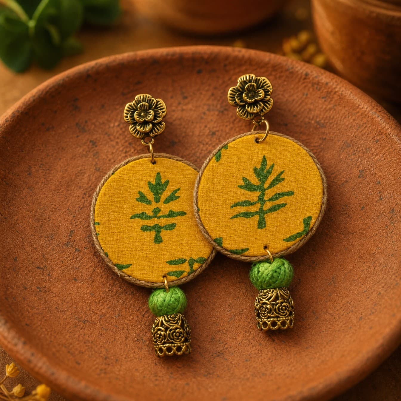 Mehak Upcycled Handmade Textile Earring
