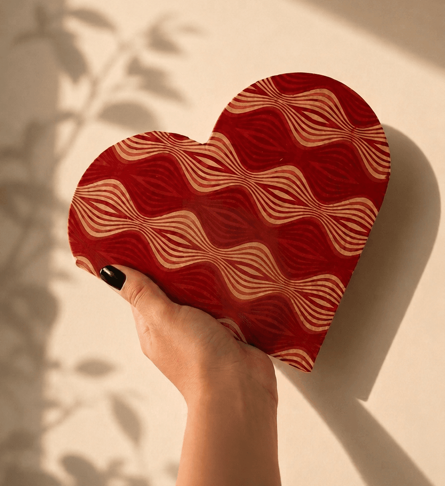 Handmade Heart-Shaped Diary