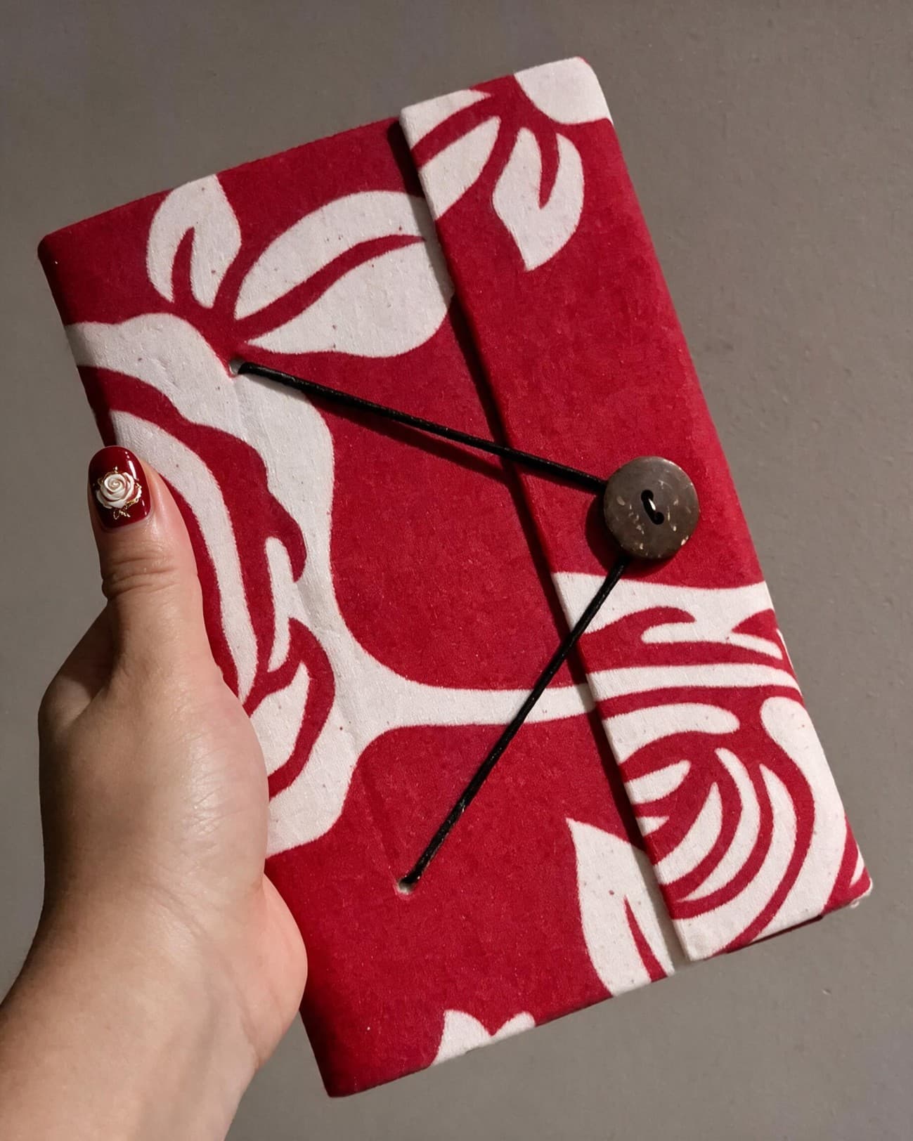 Fabric Cover Journal with Handmade Unbleached Paper